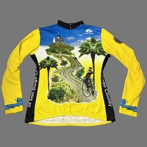 Voler RARE Men's Cycling Jersey LS Multicolor San Diego Size L EUC